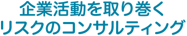 企業活動を取り巻くリスクのコンサルティング